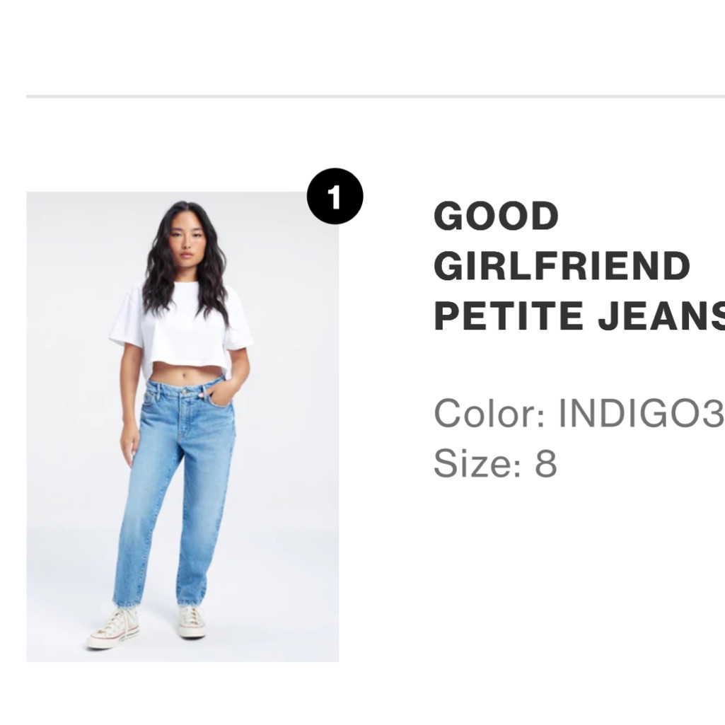 Good American Girlfriend Petite Jeans Relaxed Fit